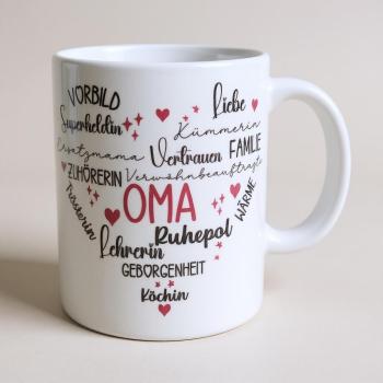 Keramiktasse Oma Muttertag Namenstasse personalisiert Kaffeetasse Teetasse - Artikel-Nr. 1100006